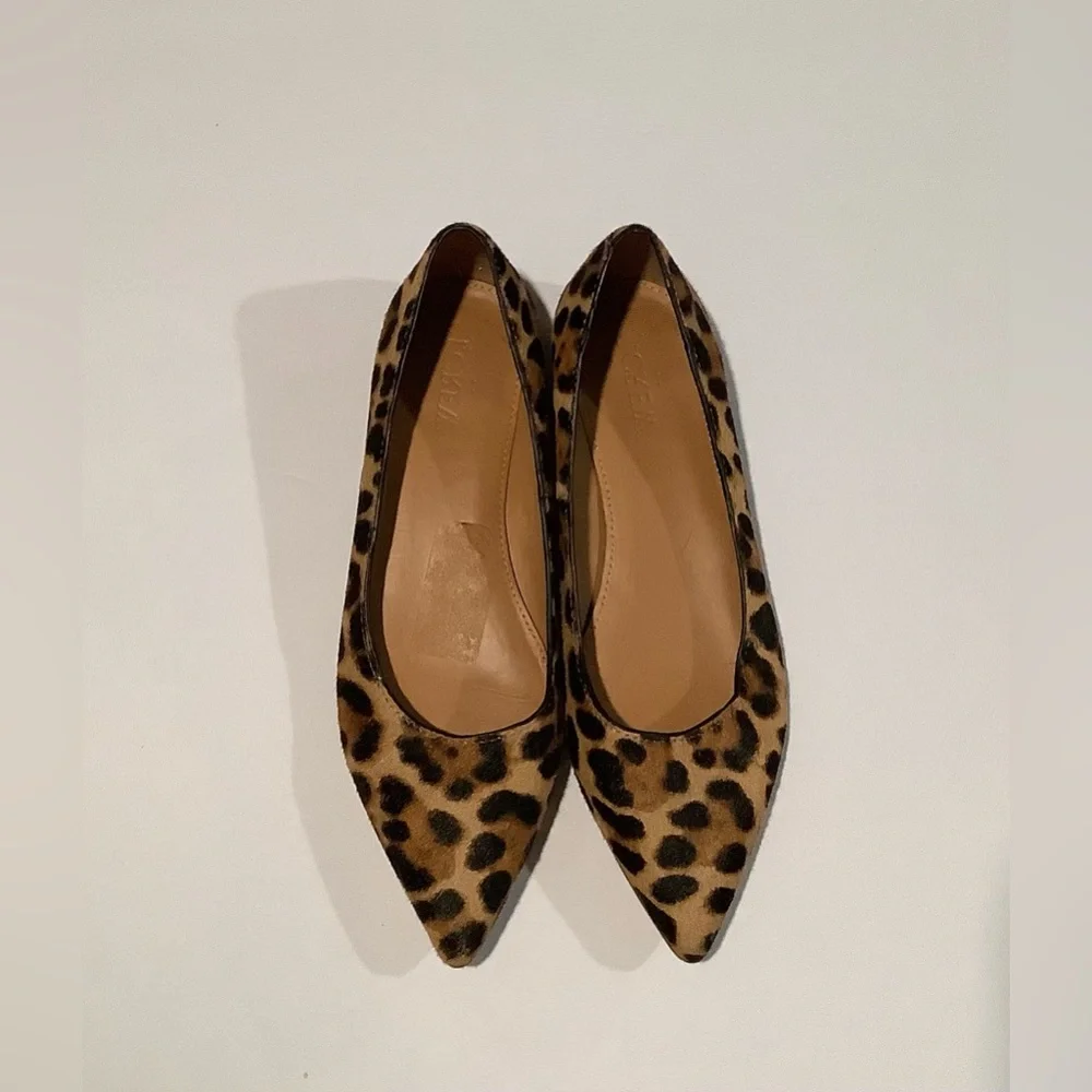 J Crew Factory Marina leopard calf hair flats - Picture 3 of 8